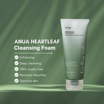 ANUA- Heartleaf Quercetinol Pore Deep Cleansing Foam (150ml/5.07 fl.oz.)