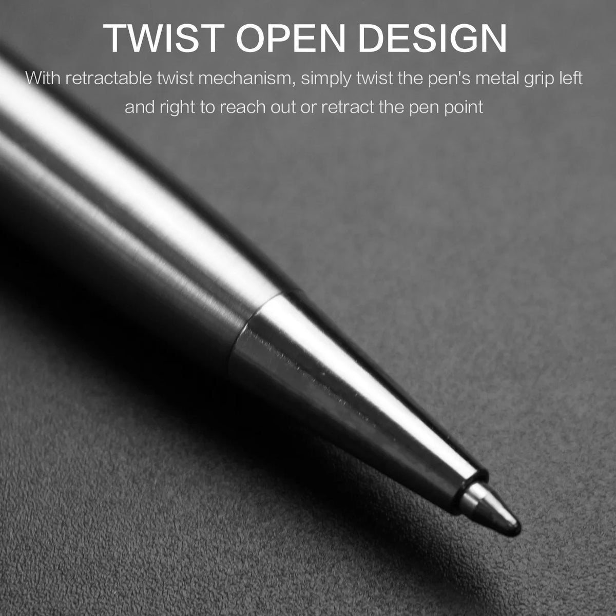 Penna a sfera retrattile in acciaio inox – Scrittura fluida e design elegante