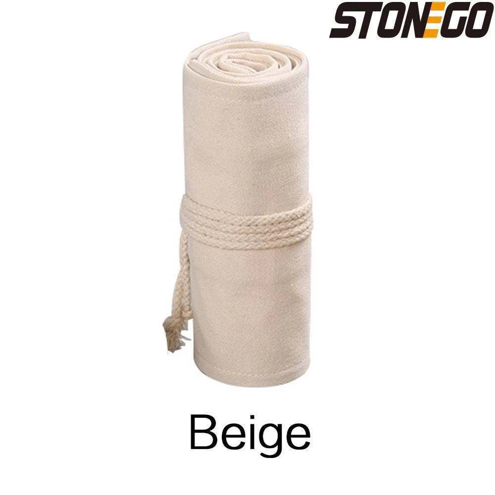 Borsa porta matite in tela con 48/72 fori, design rotolabile e salvaspazio
