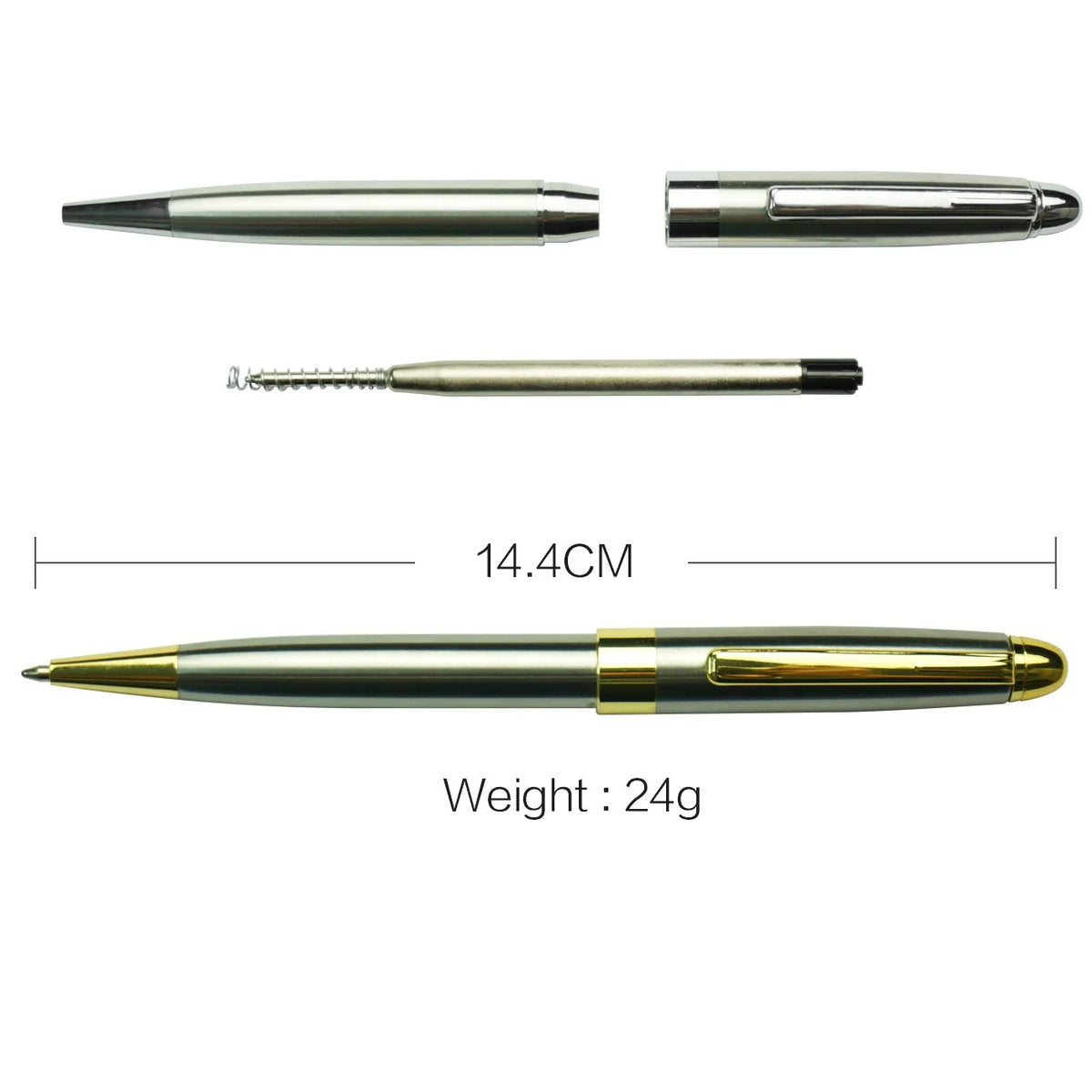 Penna a sfera retrattile in acciaio inox – Scrittura fluida e design elegante