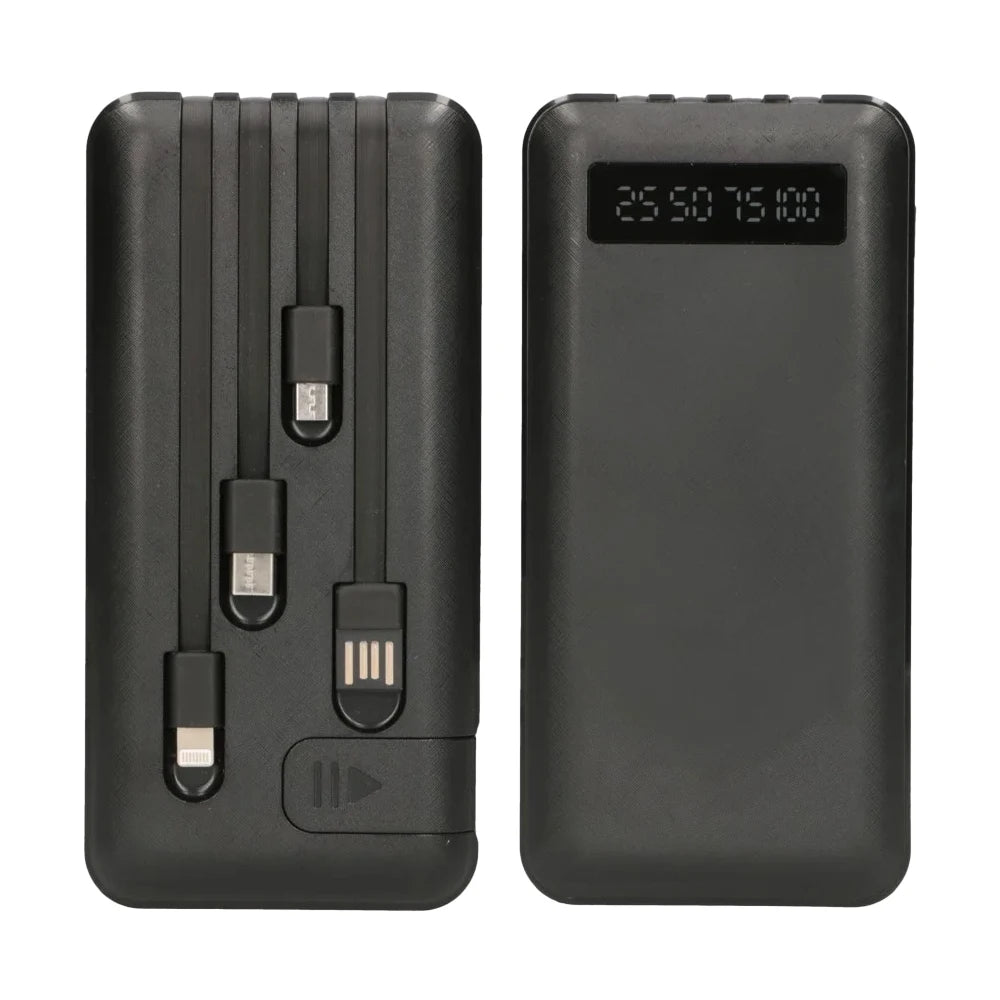 Power Bank 20000 mAh con Cavi Integrati, Display LED e Mini Supporto per…