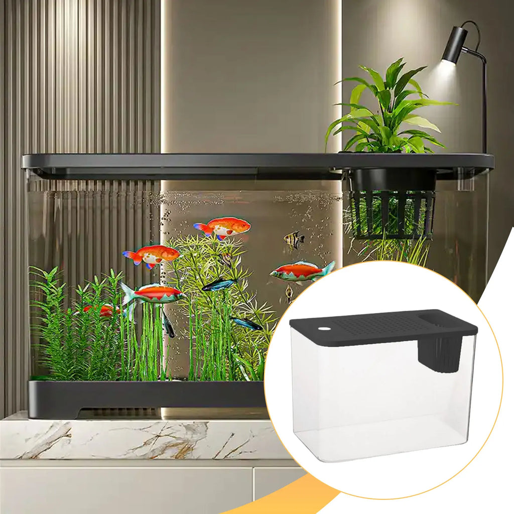 Reptile Terrarium Clear View Breeding Tank Habitat Cage Small Fish Tank Feeding Box for Betta Fish Fish Crayfish Snake Chameleon