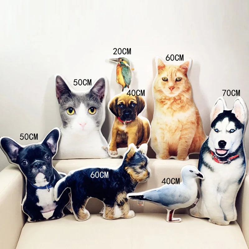 Cuscino Personalizzato con Foto per Animali – Peluche per Sofa, Auto e Regalo