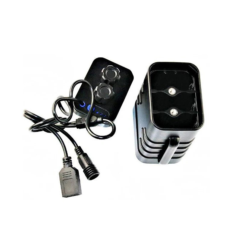 Custodia impermeabile per 6 batterie 18650 con ricarica USB e uscita DC 12V –…