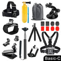 Set di accessori universale per action camera – supporti petto, testa e auto