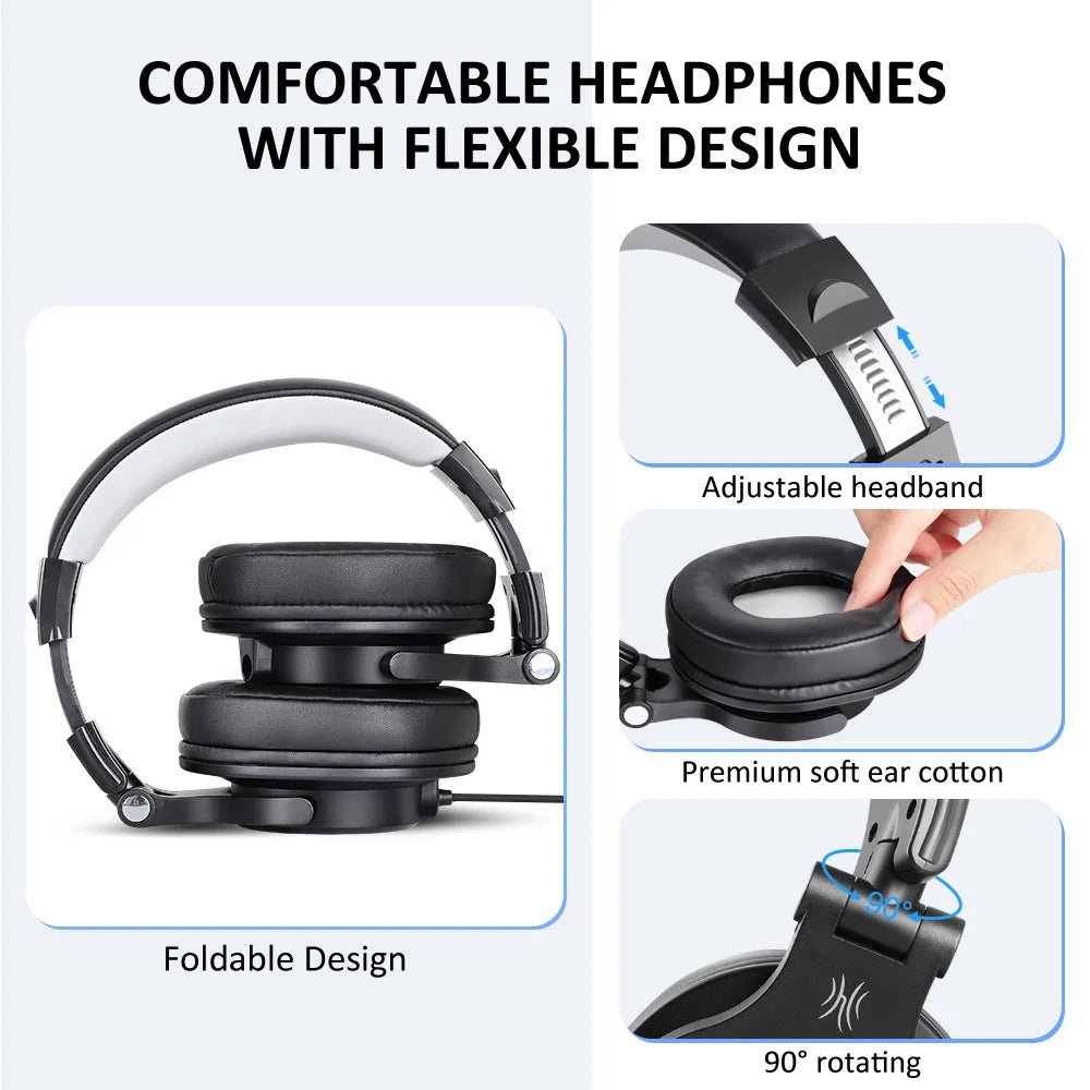 Cuffie Gaming con microfono staccabile 3,5 mm, Over‑Ear, per PC, PS4 e Xbox