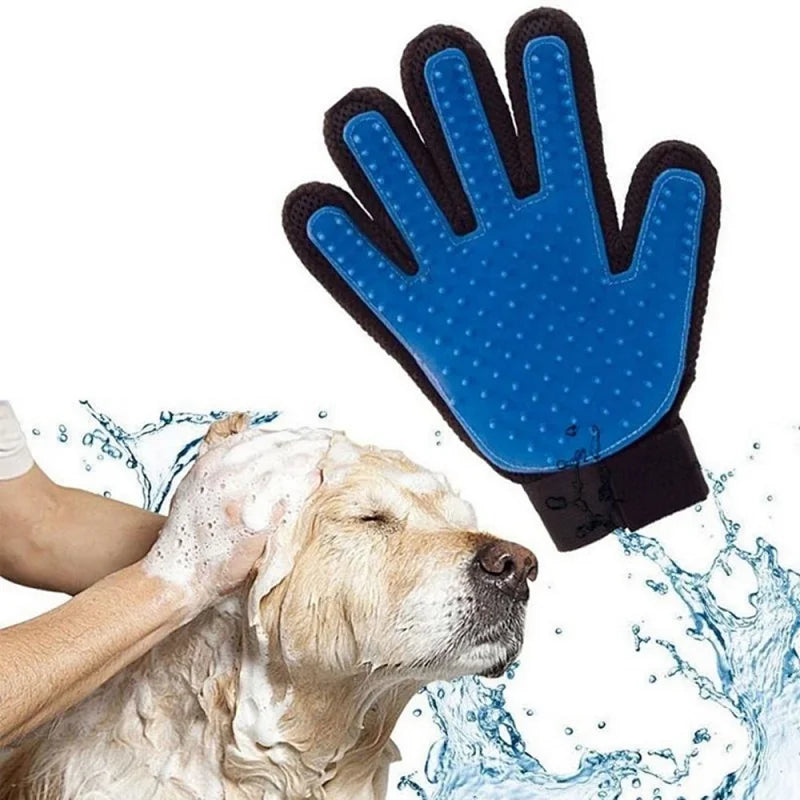 Guanto per la Cura del Pelo di Gatti e Cani – Spazzola Massaggiante a 5 Dita