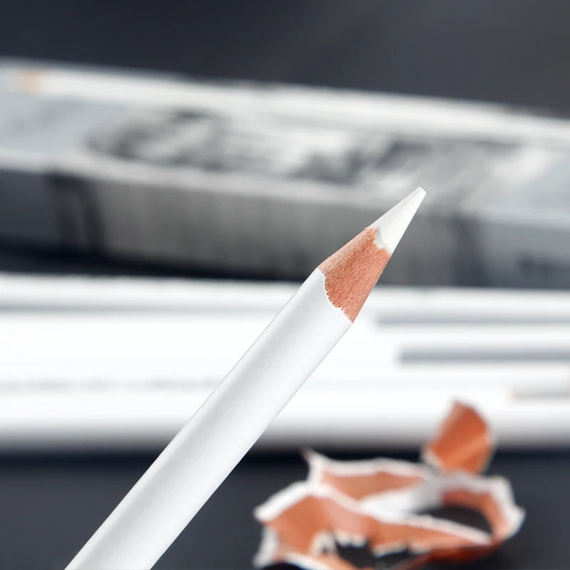 3Pcs White Sketch Charcoal Pencils Set Professional Standard Pencil Drawing Pencils Set For School Tool Painting Art Supplies