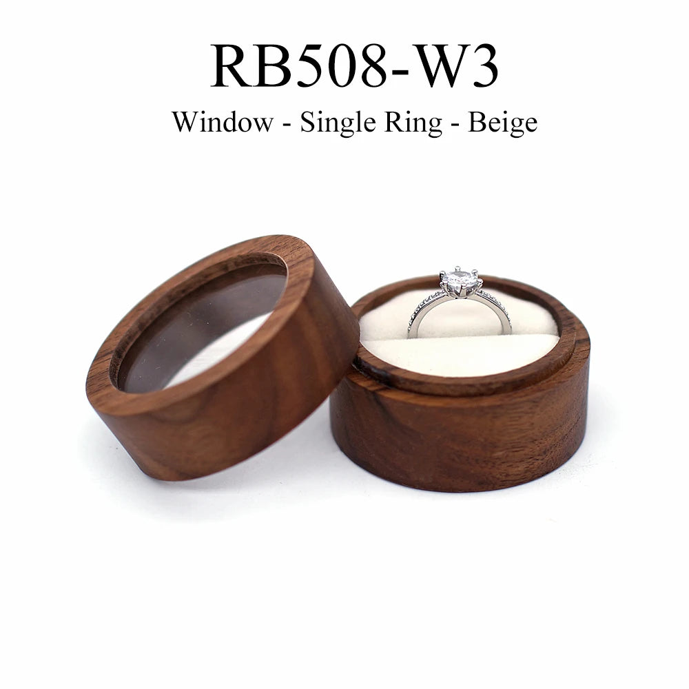 Portable Wood Jewelry Box Wedding Ring Box Earring Rings Box Jewelry Organizer Box Luxury Jewelry Gift Packaging Box