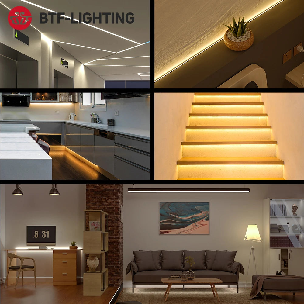 Striscia LED FCOB ad alta densità 336/480/528, flessibile e dimmerabile 12V/24V