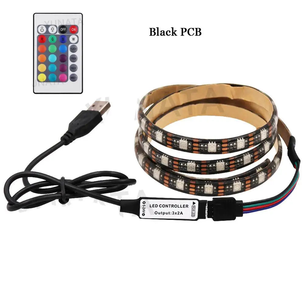 Striscia LED RGB 5V USB, 16 colori, telecomando, impermeabile
