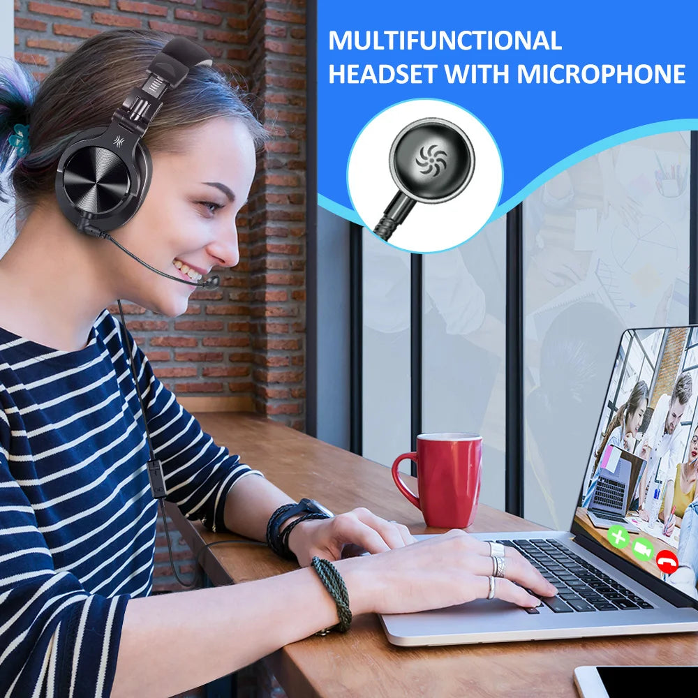 Cuffie Gaming con microfono staccabile 3,5 mm, Over‑Ear, per PC, PS4 e Xbox
