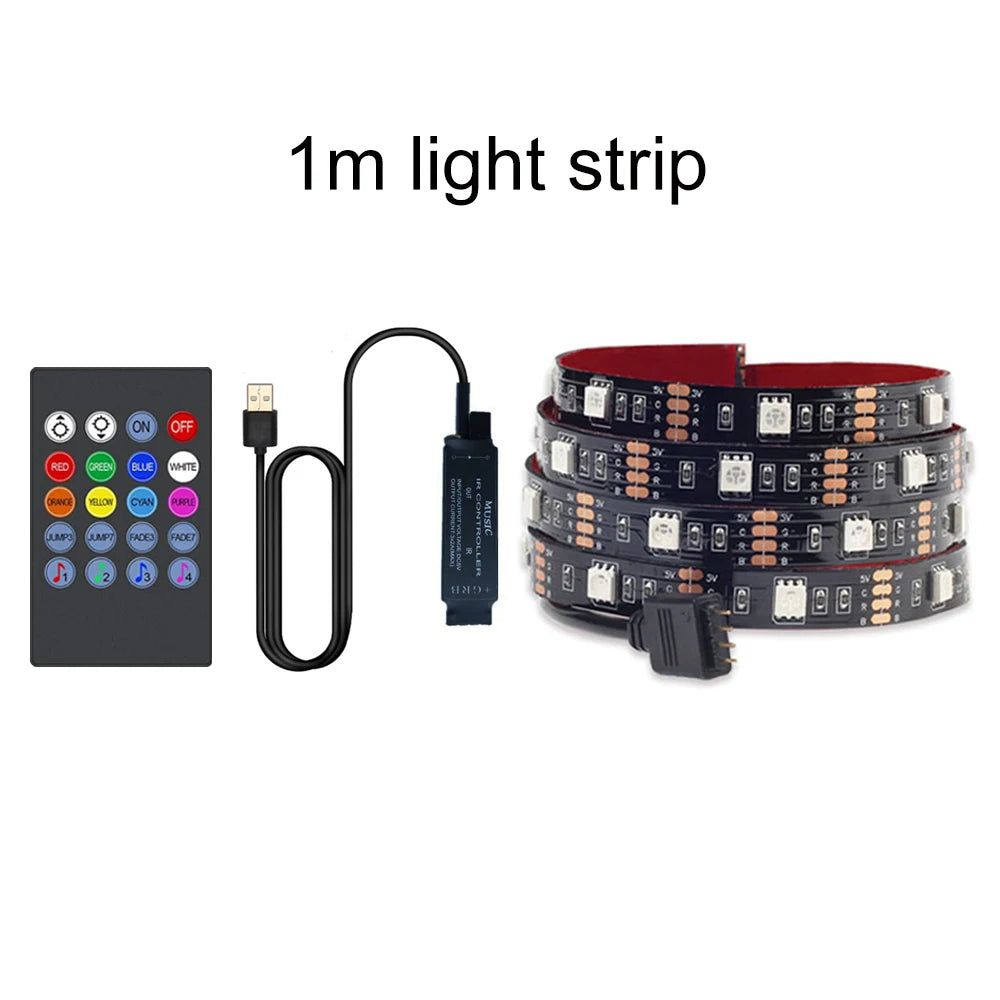 Striscia LED RGB USB per TV 15‑80 pollici con sincronizzazione musica
