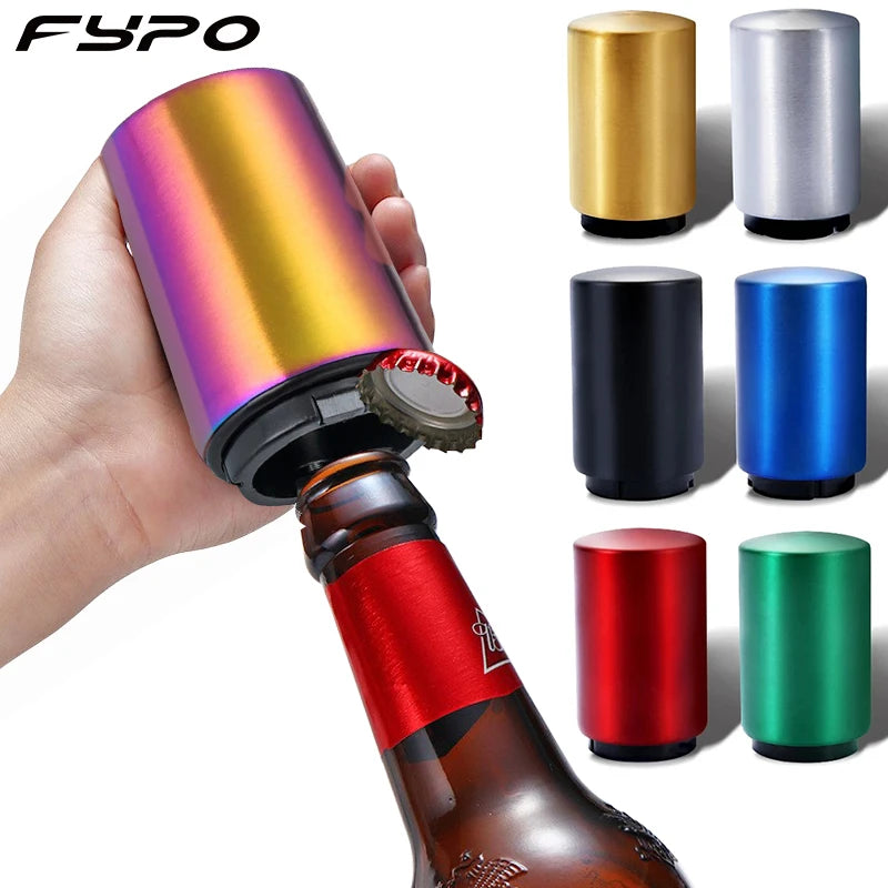 Apribottiglie automatico in acciaio inox magnetico per birra e vino