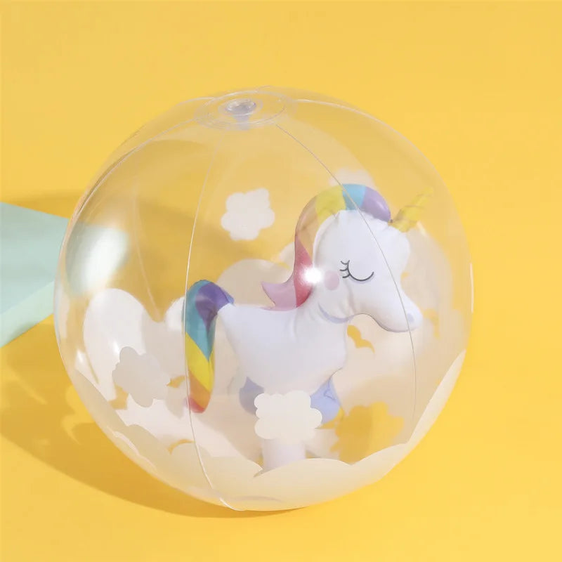 Rooxin Unicorn Swimming Pool Party Inflatable Beach Ball Pool Float Swimming Ring Summer Water Play Pool Party Accessories