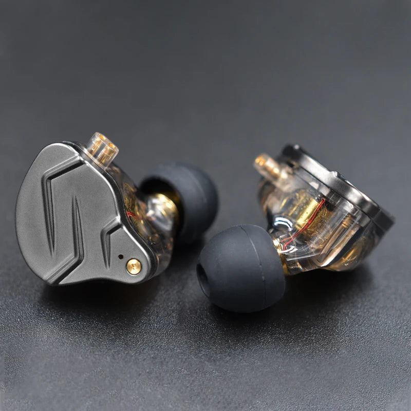 Auricolari in-ear Hi‑Fi Hybrid 1DA+1DD Bluetooth con microfono, design metallico