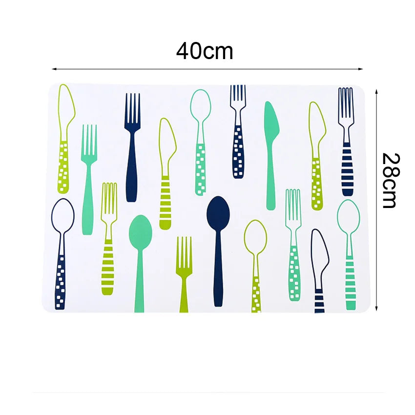 Set da 2 o 4 Tappetini da Tavola in PVC 40×28 cm – Design Moderno e Antiscivolo