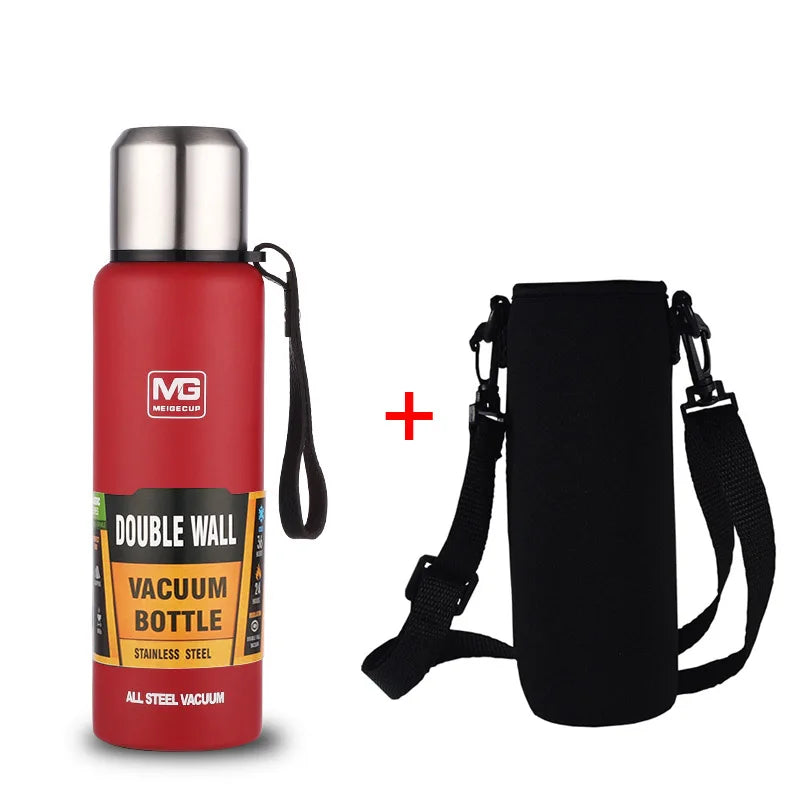 Thermos acciaio inox 1,5 L con cordino – borraccia termica portatile