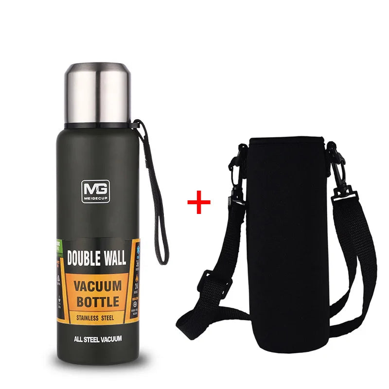 Thermos acciaio inox 1,5 L con cordino – borraccia termica portatile
