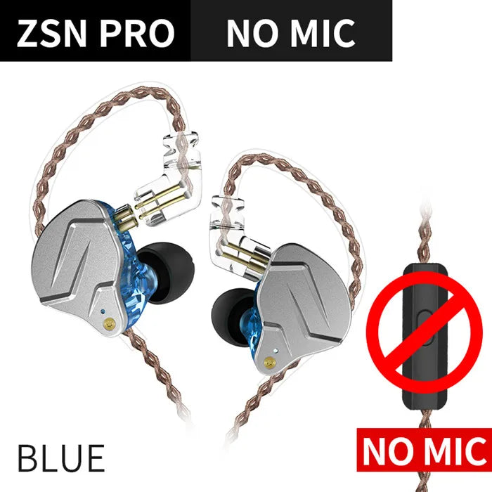 Auricolari in-ear Hi‑Fi Hybrid 1DA+1DD Bluetooth con microfono, design metallico