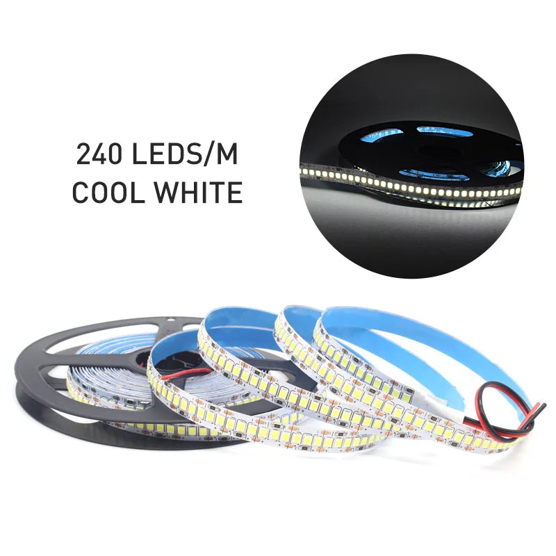 12v led strip smd 2835 1-5m warm white flexible tape light, 120/240 leds per m