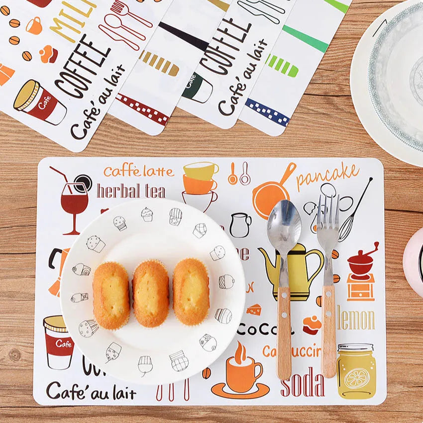 Set da 2 o 4 Tappetini da Tavola in PVC 40×28 cm – Design Moderno e Antiscivolo