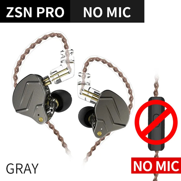 Auricolari in-ear Hi‑Fi Hybrid 1DA+1DD Bluetooth con microfono, design metallico