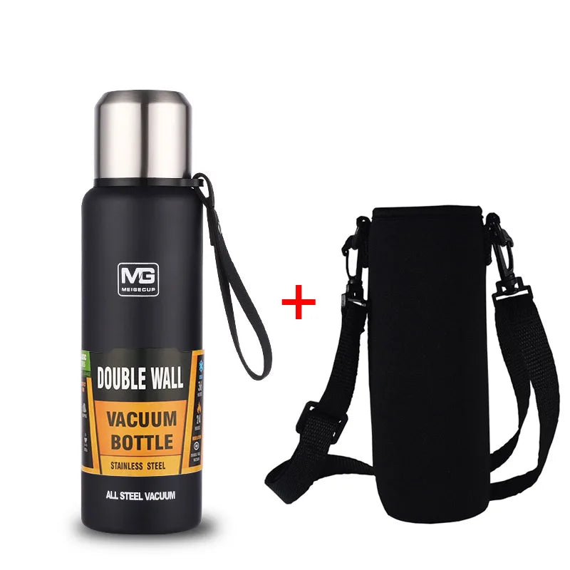 Thermos acciaio inox 1,5 L con cordino – borraccia termica portatile