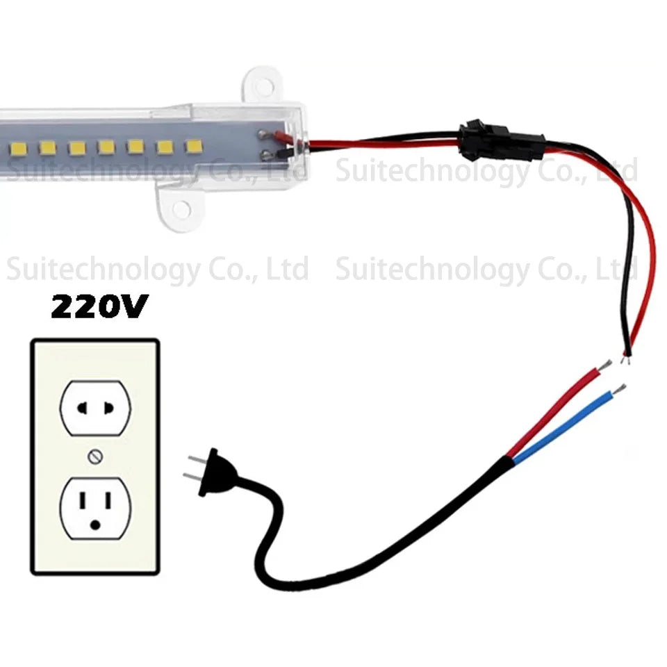 Striscia LED 20‑60 cm, 5 pezzi, AC 220 V, SMD2835, luce per vetrine e banconi