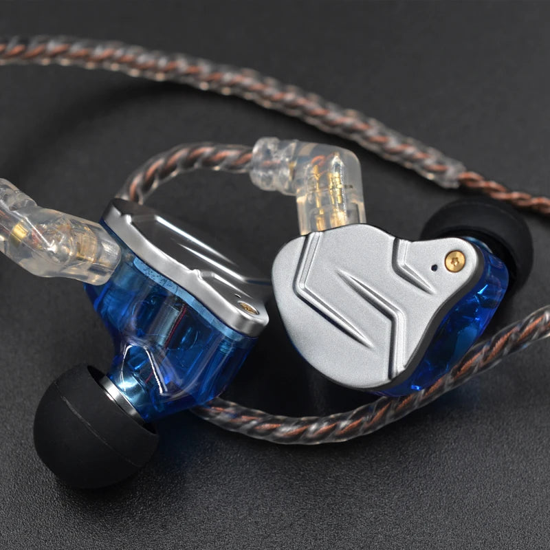Auricolari in-ear Hi‑Fi Hybrid 1DA+1DD Bluetooth con microfono, design metallico