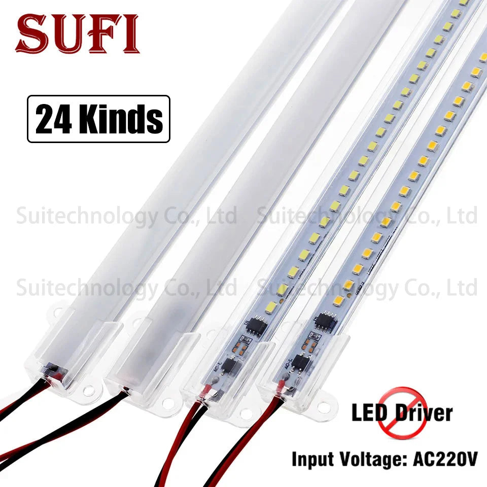 Striscia LED 20‑60 cm, 5 pezzi, AC 220 V, SMD2835, luce per vetrine e banconi