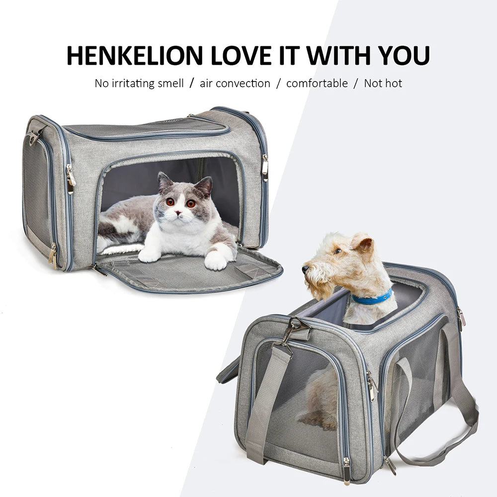 Zaino trasportino per cani e gatti – borsa morbida, impermeabile e omologata