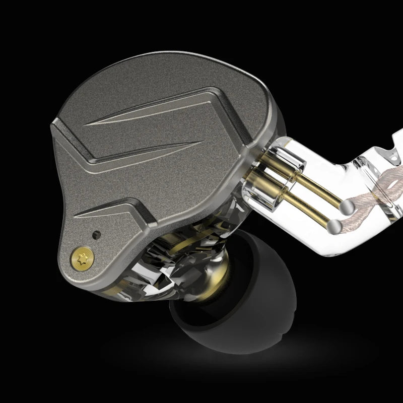 Auricolari in-ear Hi‑Fi Hybrid 1DA+1DD Bluetooth con microfono, design metallico