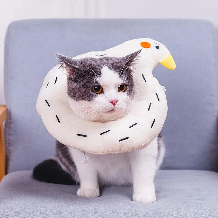 Collare Recupero a Forma di Avocado in Cotone Morbido per Cani e Gatti