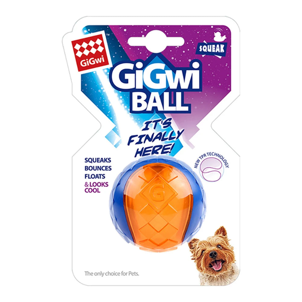 Palla da masticare per cani con fischio - Gioco elastico in gomma non tossica