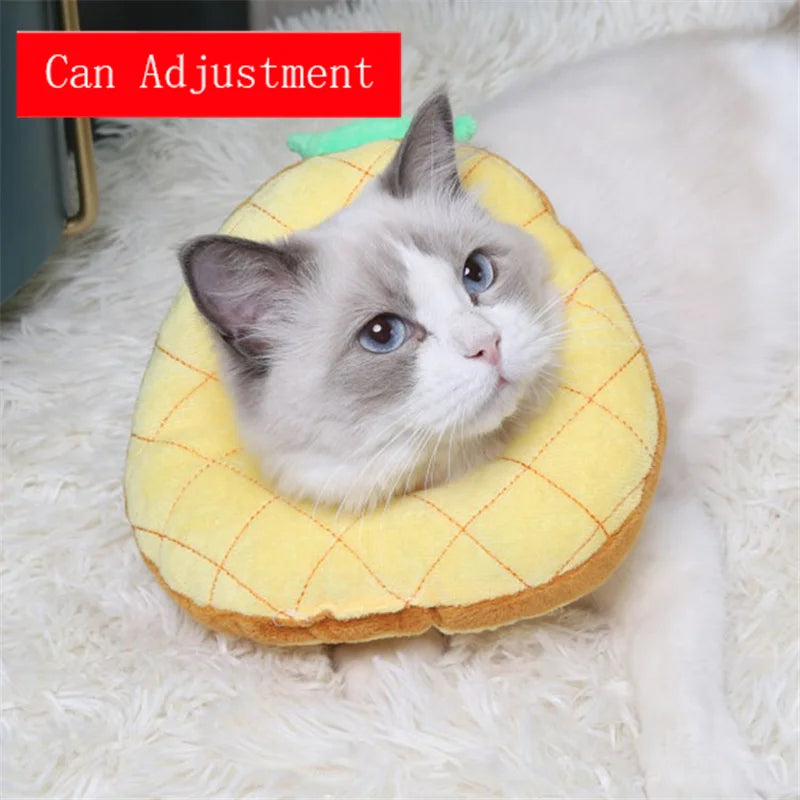 Collare Recupero a Forma di Avocado in Cotone Morbido per Cani e Gatti
