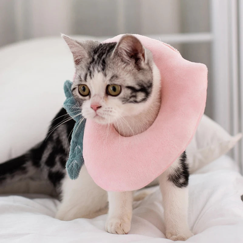 Collare Recupero a Forma di Avocado in Cotone Morbido per Cani e Gatti