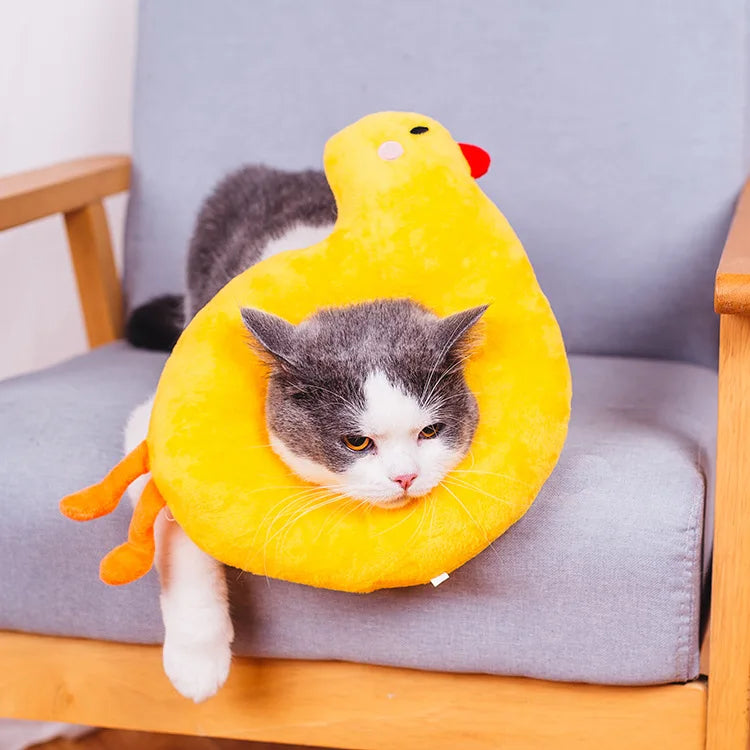 Collare Recupero a Forma di Avocado in Cotone Morbido per Cani e Gatti