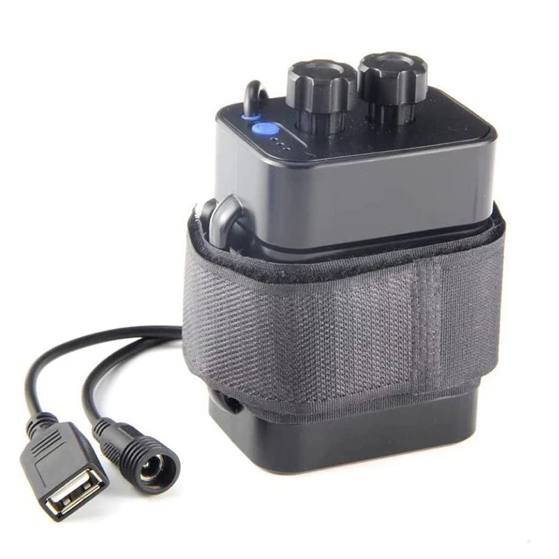 Custodia impermeabile per 6 batterie 18650 con ricarica USB e uscita DC 12V –…