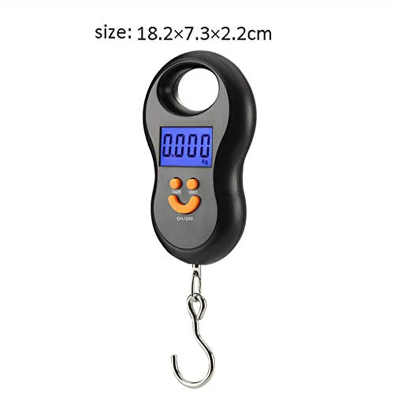 Bilancia digitale da sospensione 50 kg con display LCD retroilluminato