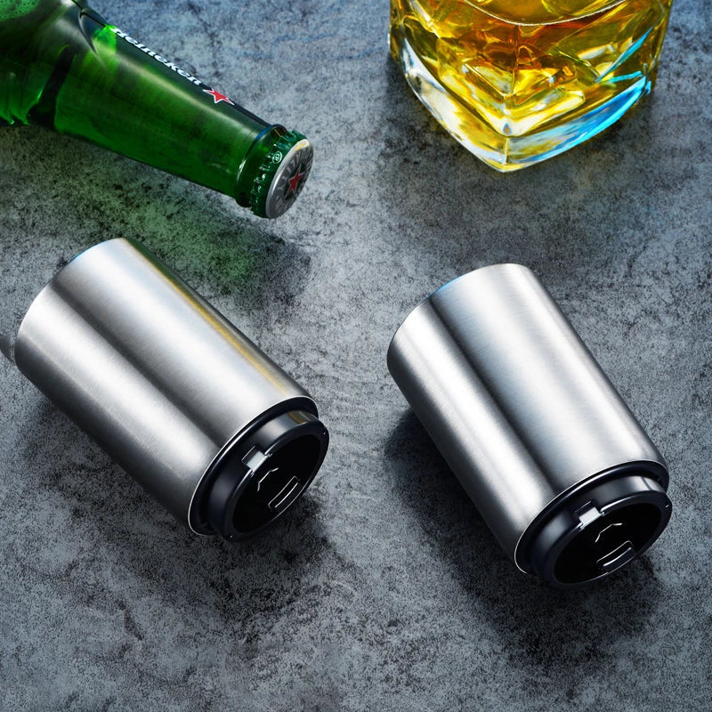 Apribottiglie automatico in acciaio inox magnetico per birra e vino