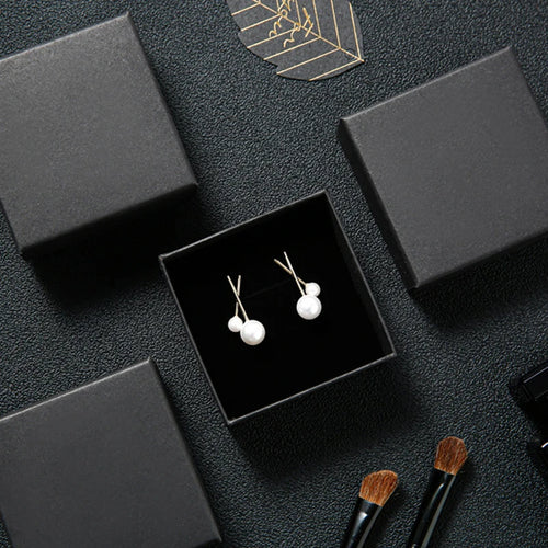 30 Scatole Regalo Jewelry in Carta Kraft con Spugna Nera