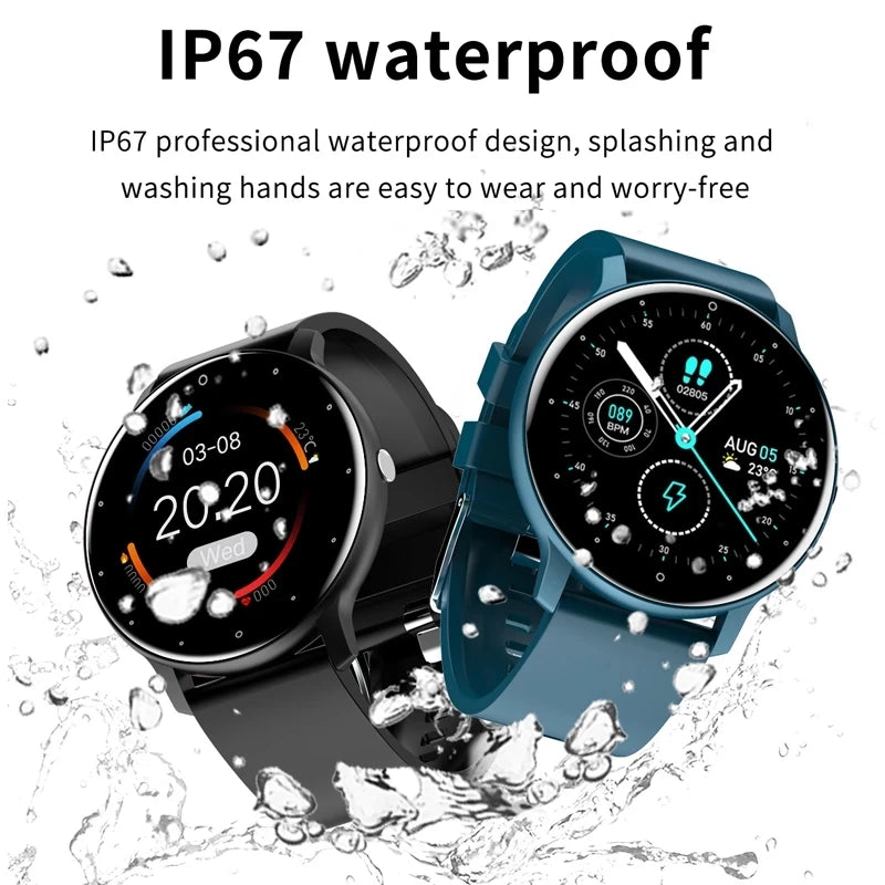 Smartwatch sportivo impermeabile 1.28" con monitor cardio, pressione e notifiche