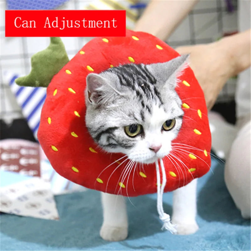 Collare Recupero a Forma di Avocado in Cotone Morbido per Cani e Gatti