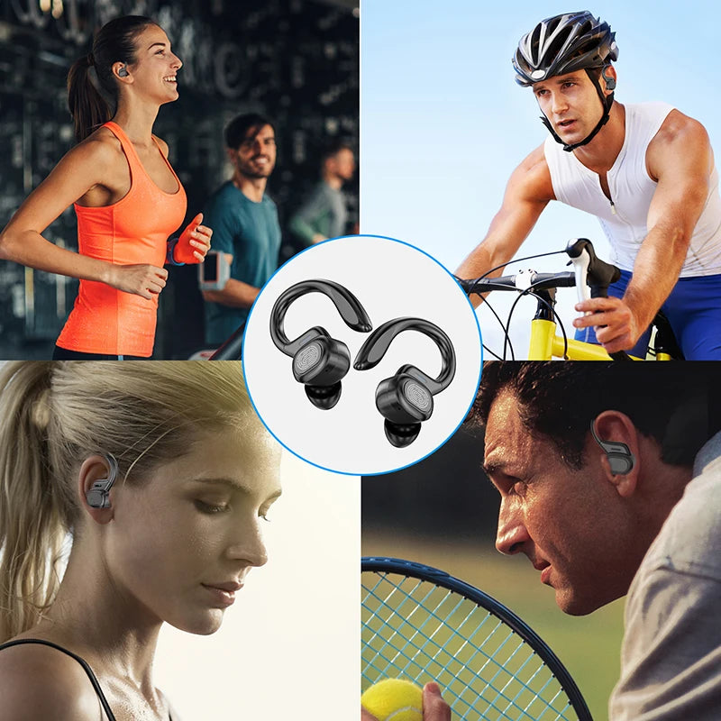 Auricolari sportivi Bluetooth 5.1 con microfono e design ergonomico