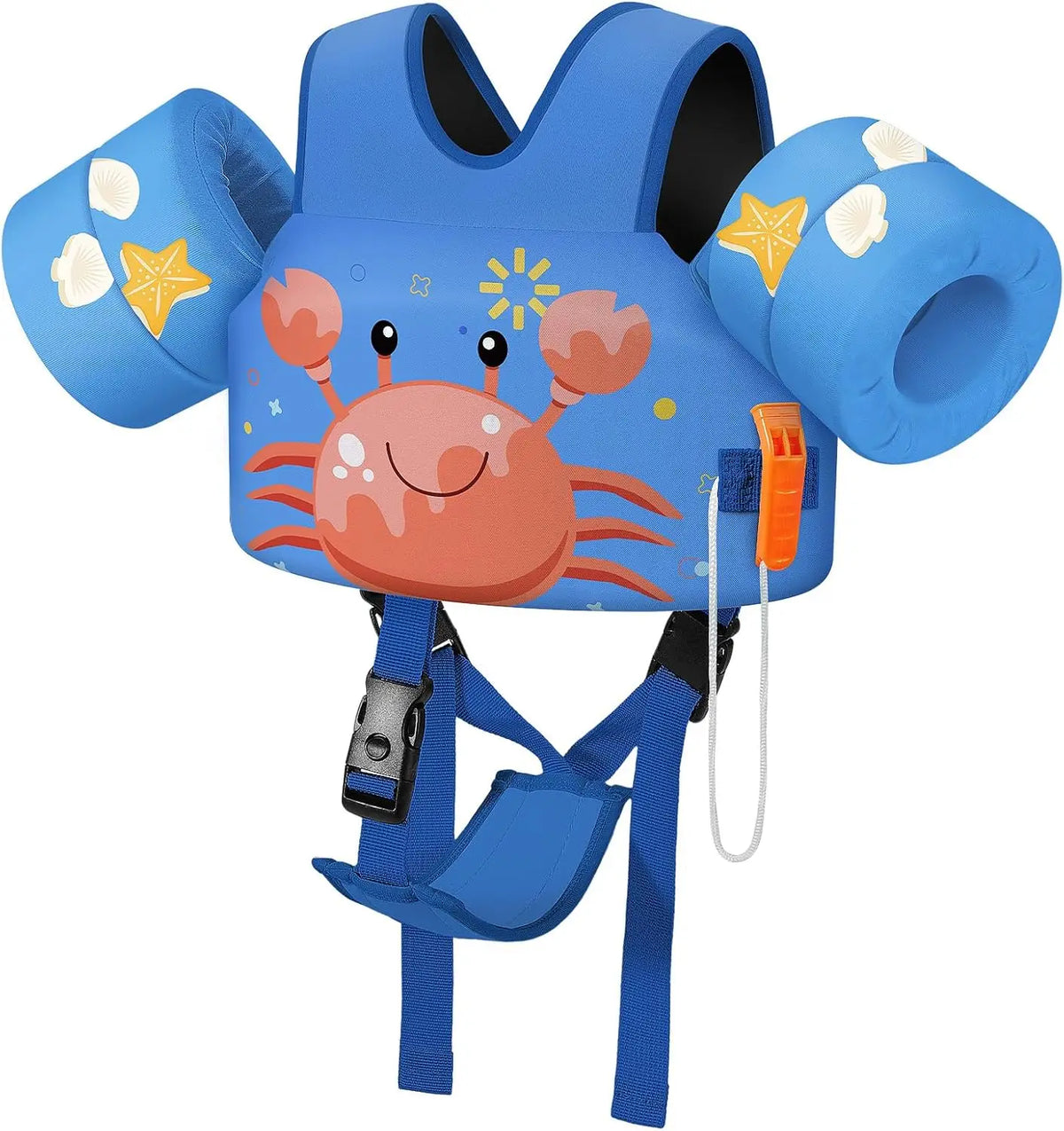 Gilet de sauvetage pour enfants 15-30 lb avec brassards cartoon et sangle…