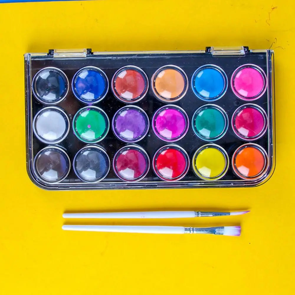 Set di acquerelli solidi con glitter metallizzato - 12/18/24/36 colori