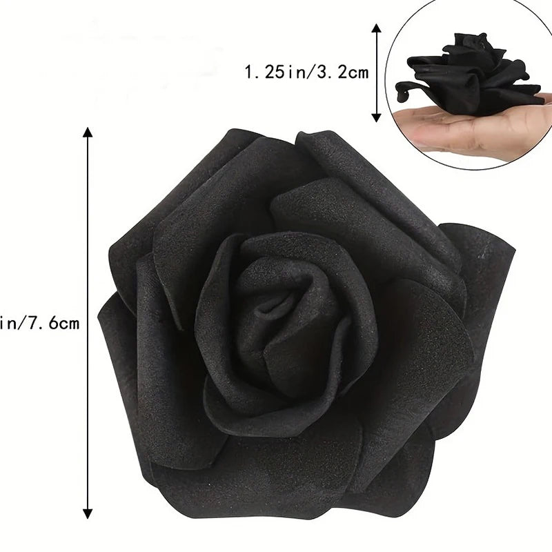 10/20Pcs Artificial Bulk Rose Flowers PE Fake Flower for Home Room Dceor Wedding Party Halloween Thanksgiving Christmas Decor