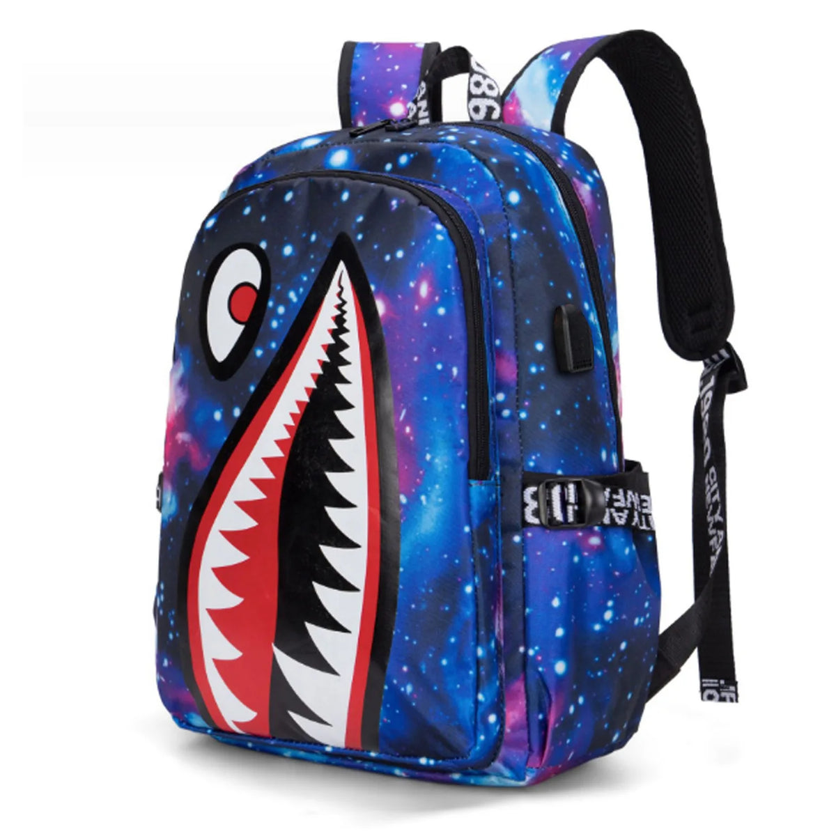 Backpack Elementary Bookbag Travel Rucksack Cartoon Shark Print Primary School Student Satchel Backpack Mochila Infantil