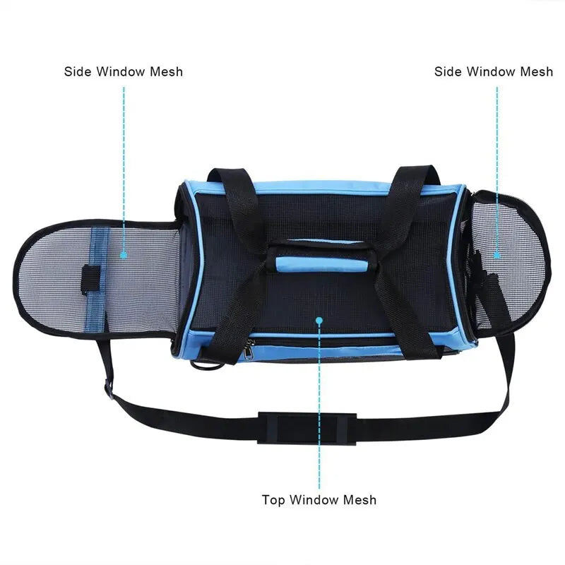 Borsa trasportabile pieghevole per cani e gatti, rete traspirante con chiusura…